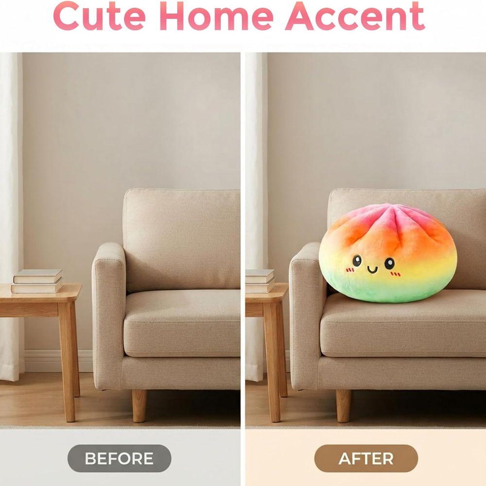 Giant Dumpling Big Stress Ball Plush Squeeze Dumpling Cushion Stuffed Bun Pillow  Kids&Adults Gift