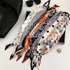 Seidenschal Imitation Perle Magnetischer Verschluss Nackenwickel Streifen Punktmuster Schal für kühles Wetter Accessoire