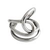 Fashion Personality Geometric Double Cross 925 Sterling Silver Jewelry Creative Woven Winding Opening Rings TYB395
