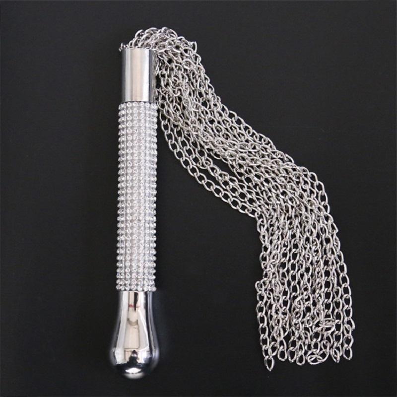 BDSM Handle Chain Whip Sex Toys For Women Couples Soft Iron Passion Spanking Paddle Iron Whips Slave Restraints Bondage