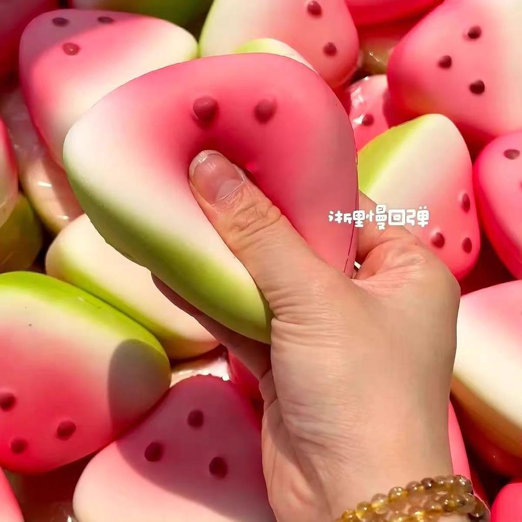 Watermelon Fidget Toy Anti-Stress Slow Rising Fruit Pinch Squeeze Stress Reliever Funny Pressure Reducer Prop