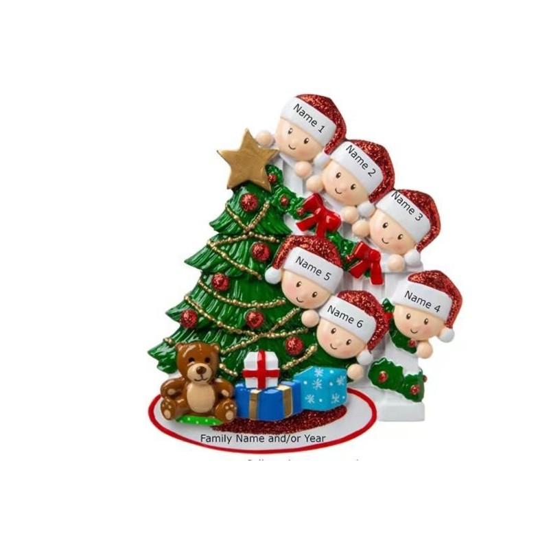 Charming Family Resin Christmas Ornaments For Joyful Holiday Tree Dcor
