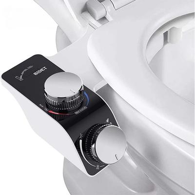 Bidet Toilet Seat Attachment Non-Electric Self-Cleaning Dual Nozzles Wash Hot Cold Mixer Water Lady Bathroom Accessories Sprayer