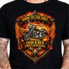 Born To Live Free Bikers Bruderschaft Motorrad Flammen Flügel Grafik T-Shirt