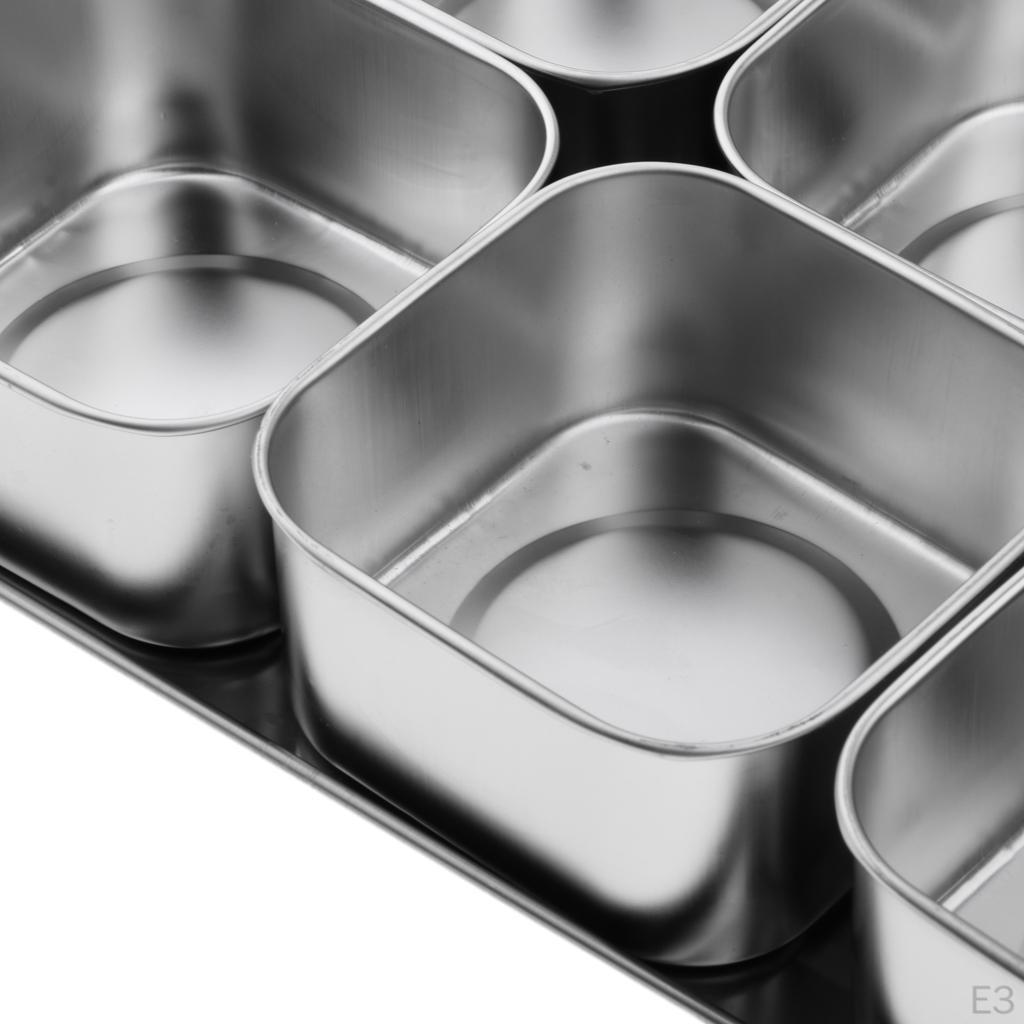 6/ Seasoning Jars Salt and Sugar Condiment Cruet Storage Container + Tray