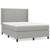 VidaXL Lit à sommier tapissier avec matelas Gris clair 140x200cm Tissu - Modèle 3131273