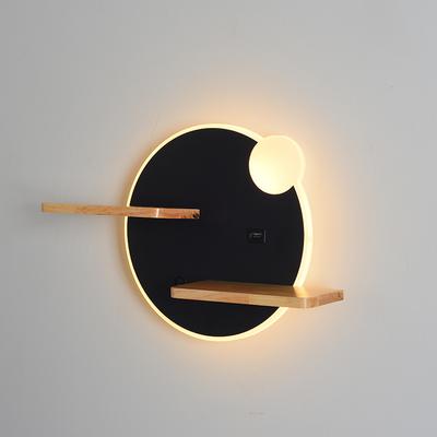 Moderne LED-Wandleuchte mit Schalter USB-Ladeanschluss Regal Schlafzimmer Nachttischlampe Innen Mond Nacht Dekoration Leuchte