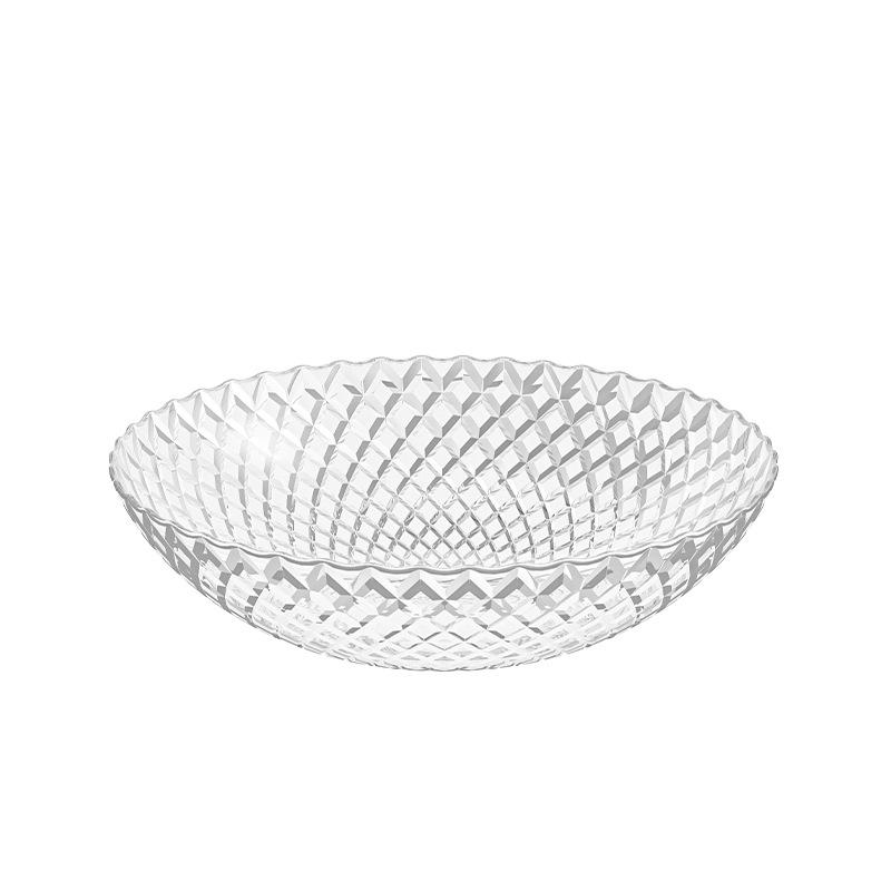 Exquisite Flower Shaped Transparent Fruit Plate Plastic Dessert Salad Tray Light Luxury Household Snack Plate