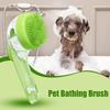 Pet Bath Brush Dog Shampoo Scrubber Gentle Scrub Massager with Soap Dispenser Portable Washer Tool for Shower Massage Bathtub