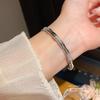 18K Gold Plated Zircon Bamboo Bracelet – New Chinese Style, Fashionable & Versatile with a Light Luxury Feel.