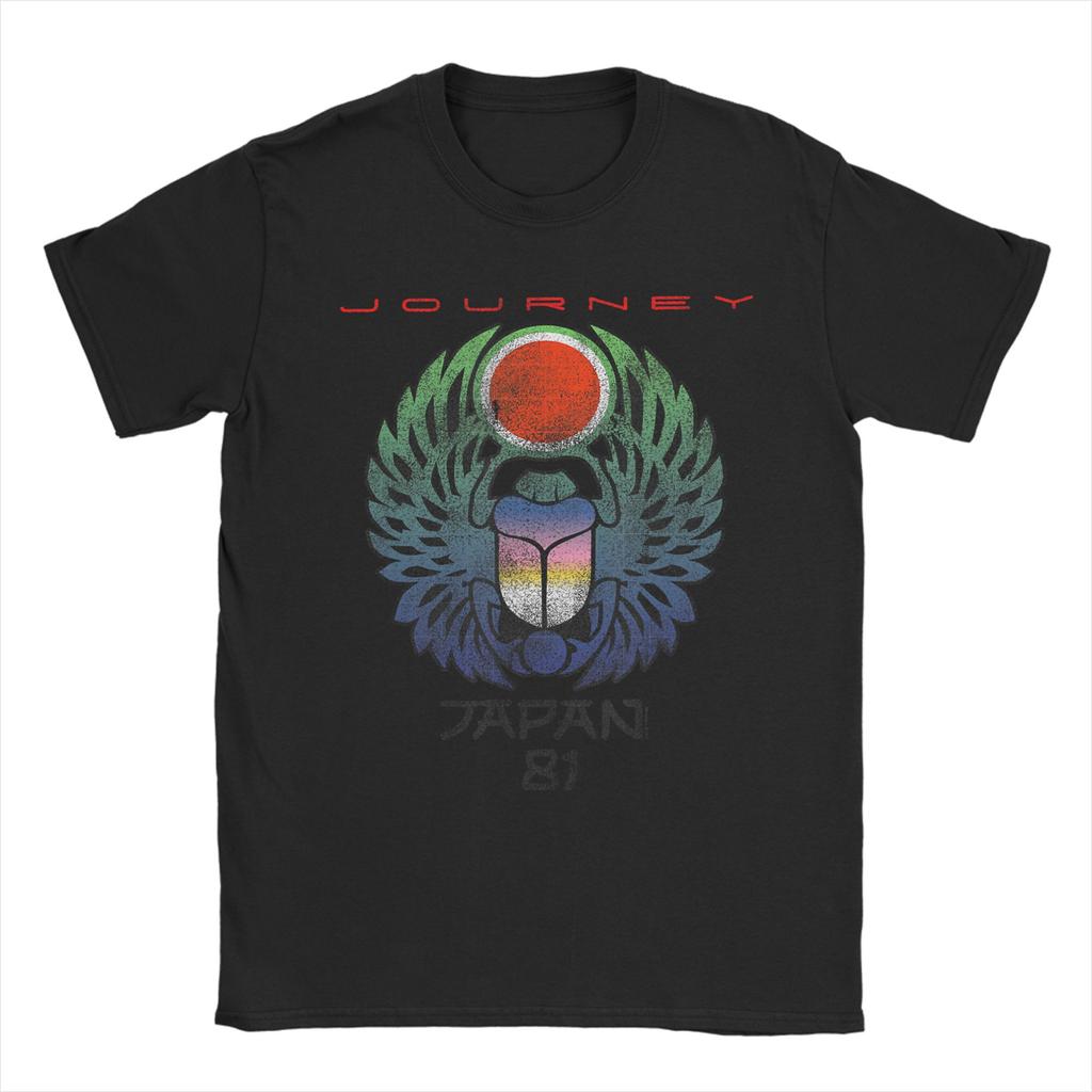 Journey Japan 1981 Scarab Beetle Music TShirts Unisex Funny 100 Cotton Tee Shirt O Neck Short Sleeve T Shirt Clothing