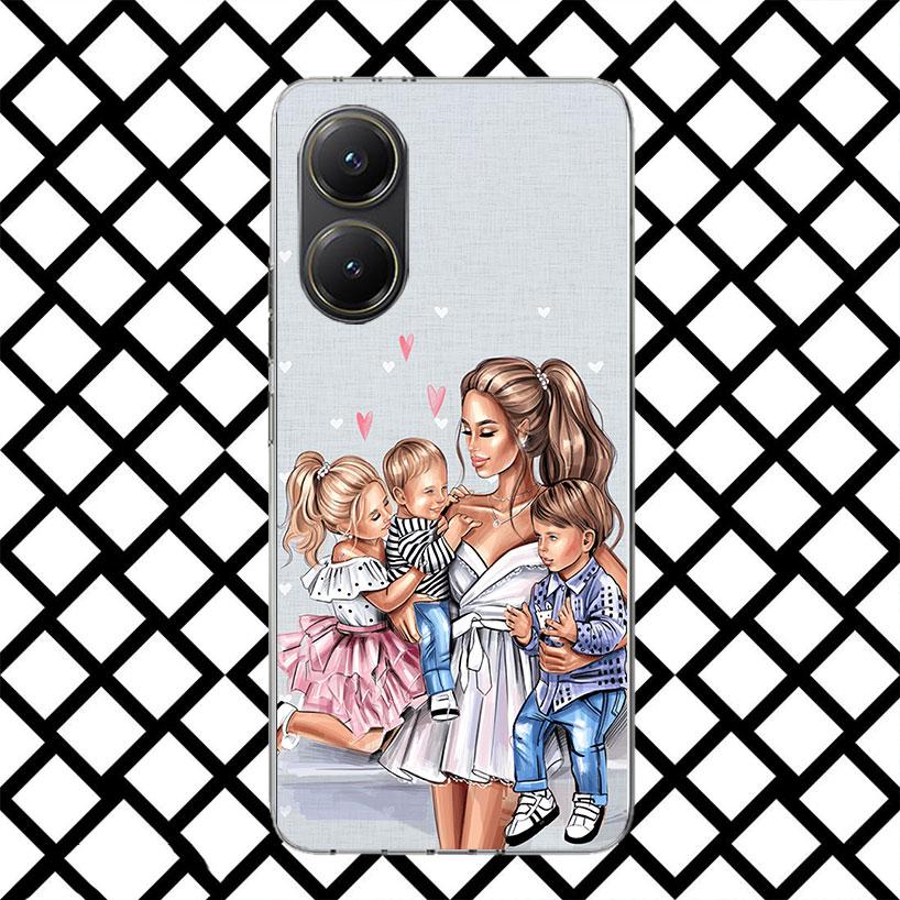 Mom Baby Girls Phone Case for Xiaomi Poco F7 Ultra X7 X6 X5 Pro X4 Gt M8 M7 Redmi 15 15C 13 13C 12 12C Soft Cover Fundas Poco F7