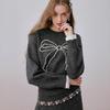 Xiangying Women's Grey Knitted Sweater & Skirt Set