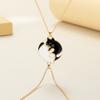 Lustiges 2-teiliges Set BFF Yin Yang Schwarz-Weiß Katzen Puzzle Anhänger Halskette Für Beste Freunde Freundschaft Schmuck