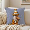 Simple fashion Cute GGoose Goose Duck Cushion Cover Linen Pillowcase Soft  for Sofa Bed Home Room Decor