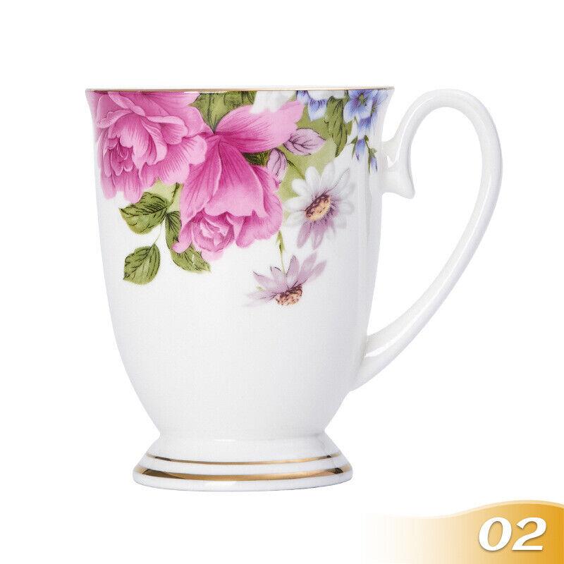350ml Keramik-Kaffeetasse Vintage Knochenporzellan Kaffeetasse Tasse Bedruckte Teetasse Frühstückstasse Trinkgeschirr Küchenzubehör