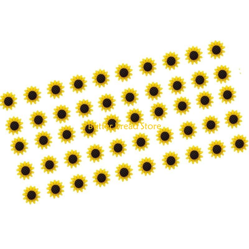 W89C Flower Push Pin for Office Bulletin Board Fabric Marking Picture Hanging Cork Notice Board Thumb Tacks 20/50/80Pcs