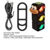 Traffic Light Bicycle Taillight 3 Colors USB Rechargeable MTB Road Mountain Bike Cartoon Sausage Mouth Night