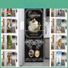 Adesivi Autoadesivi Frigorifero Cucina Vinile Carta da Parati Frigo Copri Porta Caffè Giungla Palla Decorazione Poster Murale Pellicola 3D