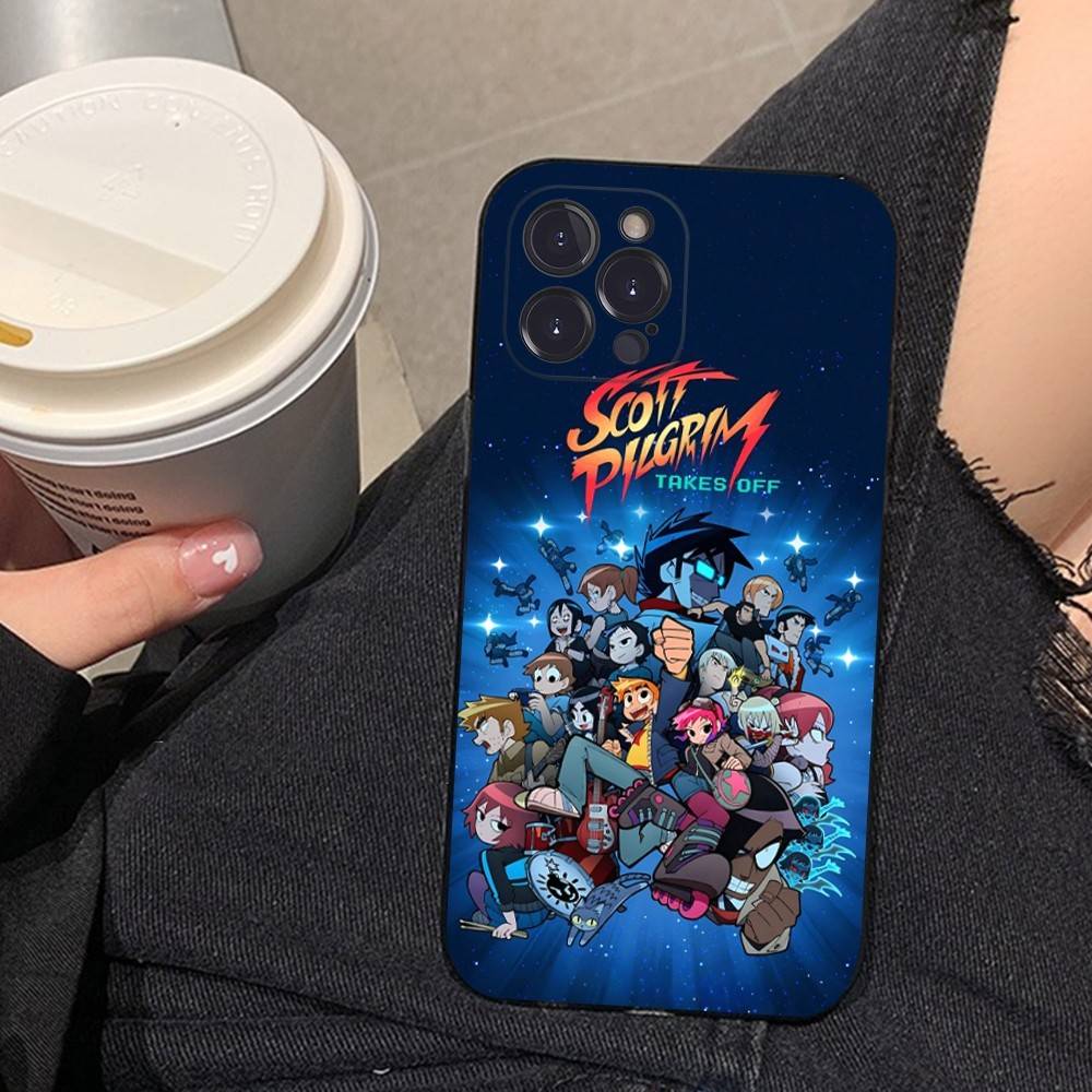 

S-Scott Pilgrim Phone Case For iPhone 17 Air 16 15 14 Plus 13 12 Mini 11 Pro Max Black Cover iPhone 16pro max