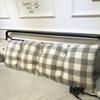 Thickened By 15cm Cute Korean Style Headboard Large Backrest Colorful Checkered Bed Cushion Soft and Skin Friendly Soft Bag Bedroom Tatami Pillow