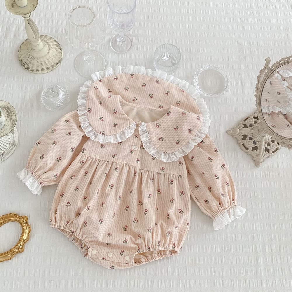 Baby Clothes Bodysuit Long Sleeve Spring Autumn Clothes Girls Coveralls Romper Newborn Baby Shrine Visit Birthday Birth Preparation Gift Monthly Photo