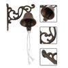 1pc Wrought Iron Doorbell Cast Iron Rustic Style Bell Manually Shaking Chime Portable Garden Decor Bell Christmas nament Home