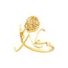 12 Birth Months Flower Stainless Steel Rings for Women Vintage Gold Plated Adjustable Finger Ring Wedding Jewelry Birthday Gift
