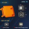 2PCS Pod Light Covers Amber 3 Inch LED Light Bar Cover Amber LED Pods 3X3 Square Work Lights Cube Covers Ditch Pods PC Lens Cover