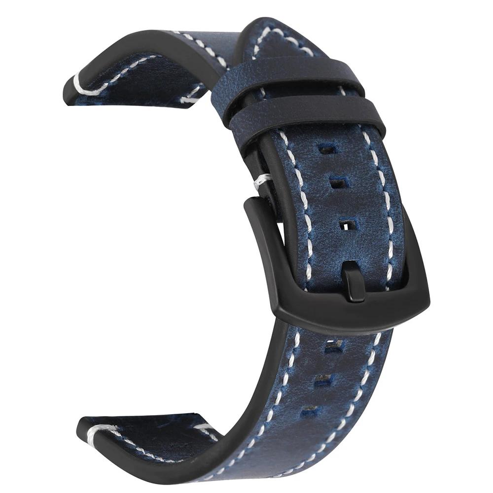 Vintage Leather Watchband for Seiko 18mm 20mm 22mm 24mm High Quality Retro Calf Leather Watch Strap Genuine Leather Bracelet