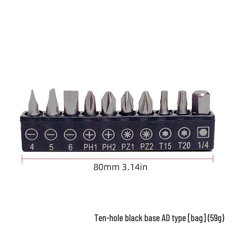 Magnetic Hex Hand Drill: Multi-Tool Set with Cross Electric Screwdriver Bit, Socket, and Corner Driver In Plastic Box