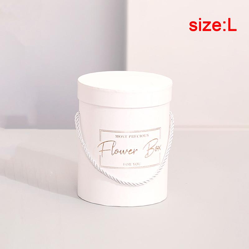 1PC Round Flannelette Flower Box Wedding Flower Christmas Gift Candy Multi-function Florist Gift Party Packaging Decoration Box