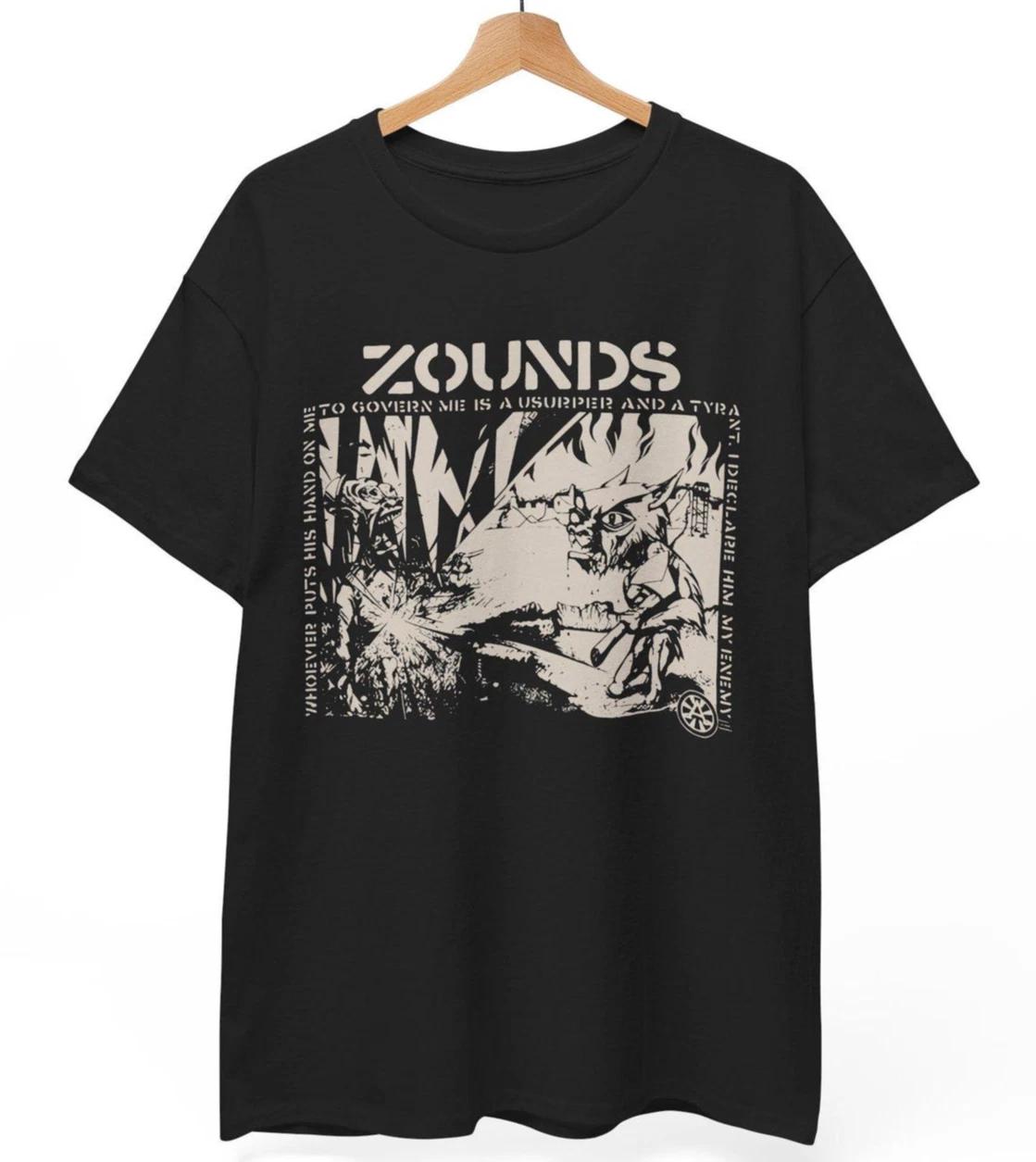 Футболка Zounds Анархо-панк: Crass, Conflict, Omega Tribe Винтажная футболка группы S-5XL L