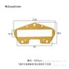 Copper Plate Electric Guitar Pickup Base with Magnet Holes, 72x38mm, 61x12.3mm