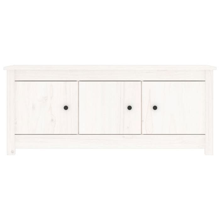 VidaXL Shoe Cabinet White 110x38x45.5 Cm Solid Pine Wood 814600