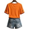 Women's Casual Halloween Print Short Sleeve T-Shirt