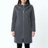 Women's Fashion Casual Solid Color Hooded Pocket Long Sweatshirt With Zipper, Mid-Length Fake Two-Piece Loose Coat