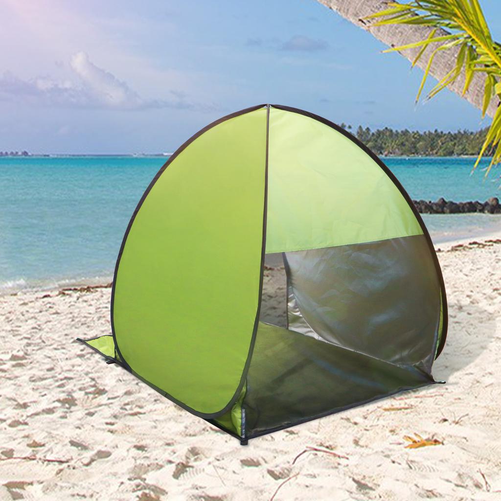 Tenda de Praia Pop-Up Resistente a UV e Impermeável Abrigo de Sombra Solar para Acampamento