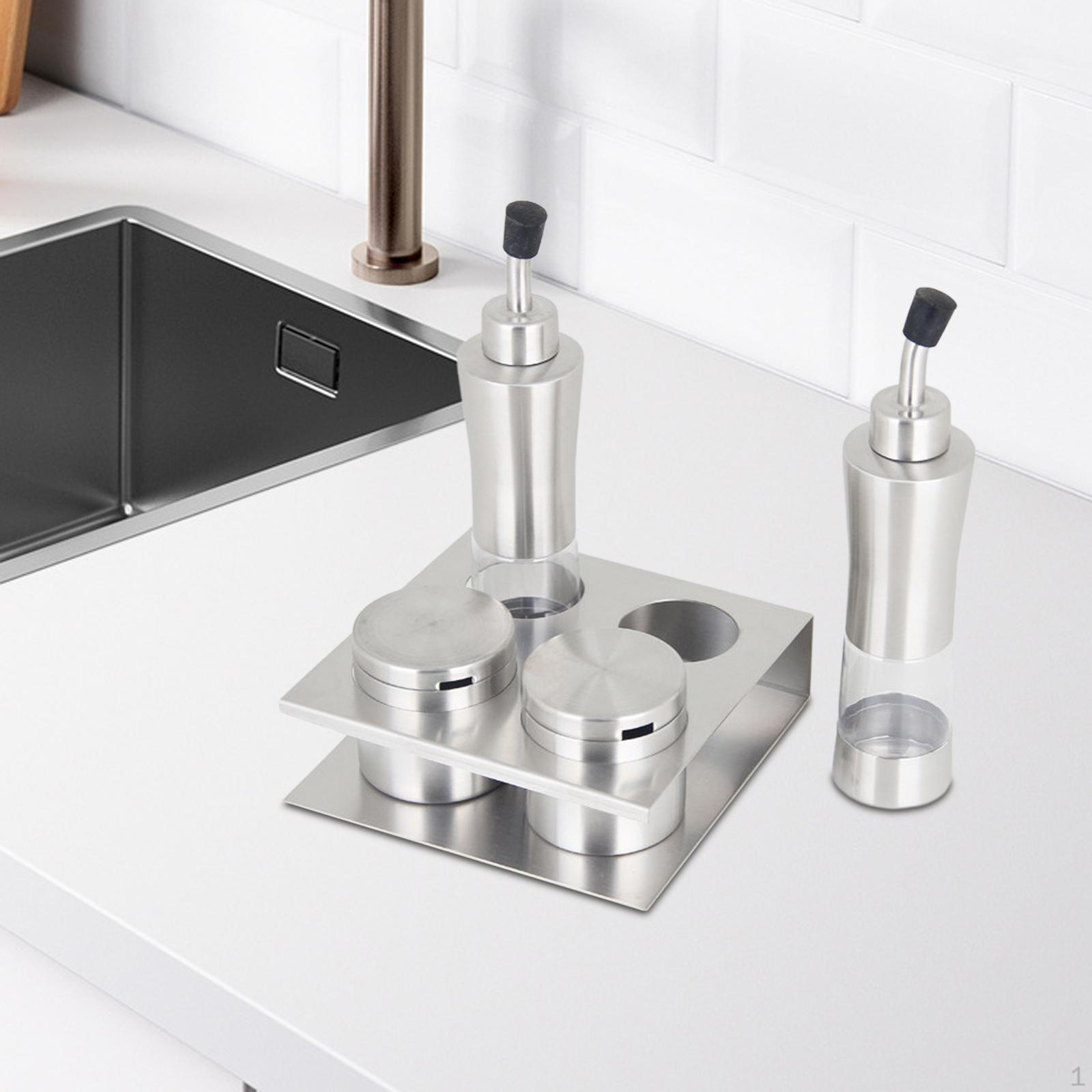

4Pcs Seasoning Container Oil and Soy Sauce Dispenser with Base Sprayer Dispensers Bottle for