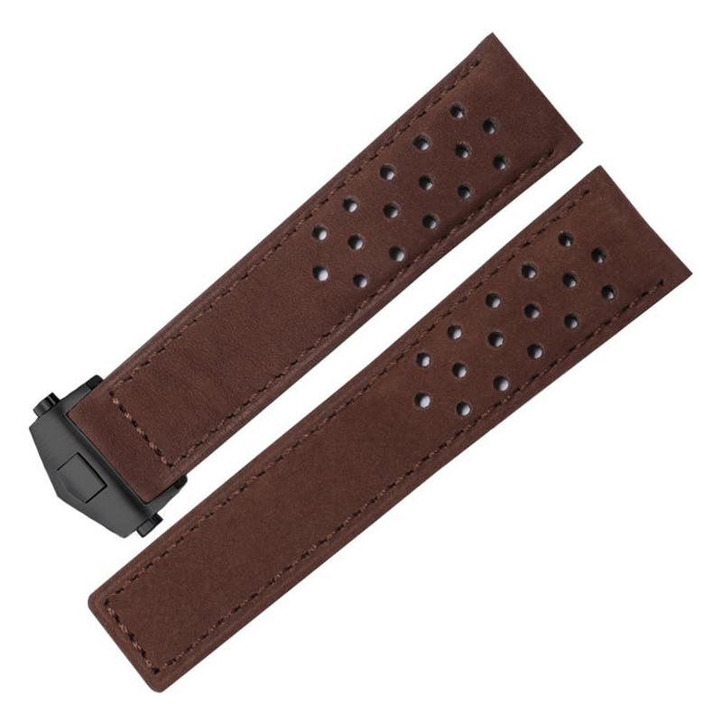 20mm 22mm Bracelet for Tag Heuer Connected 45 for Carrera for Monaco Leather Replace Band Frosted Cowhide Universal Accessory