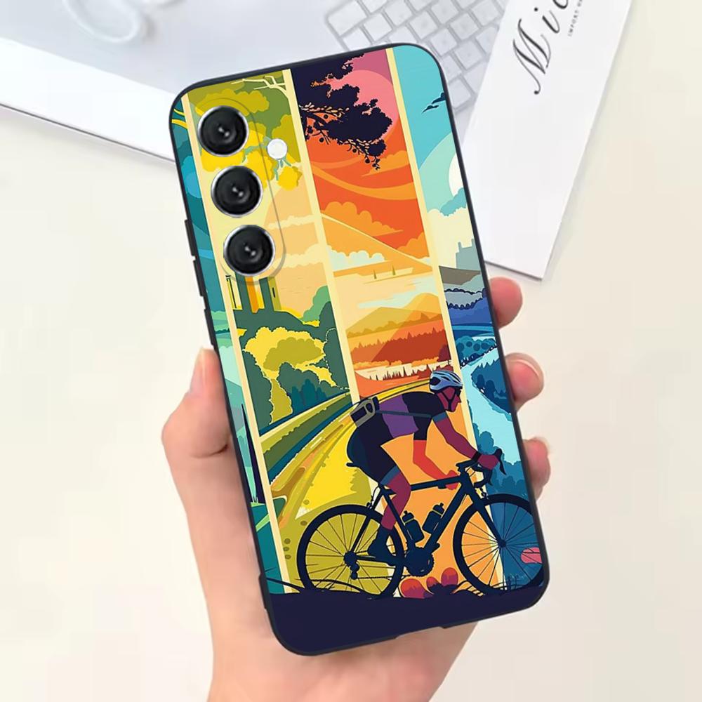

T-Tour De France Bicycle Exercise Phone Case For Samsung Galaxy A13,A21s,A22,A31,A32,A52,A53,A71,A80,Soft Black Shell Samsung a325g