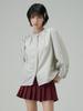 Mellotoli Check Pattern Blouse (Light Beige)