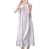 Korean version of small fresh cotton and silk nightgown women's summer lotus leaf edge can be worn outside cotton and silk loungewear sweet vest skirt