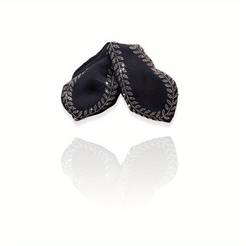 [Hair Claw Clip] 1pc Strong Hair Claw Clip for Thick Hair Black Big Size Non Slip Acrylic Clip Vintage Sparkle Stones Wheat Hair Accessory
