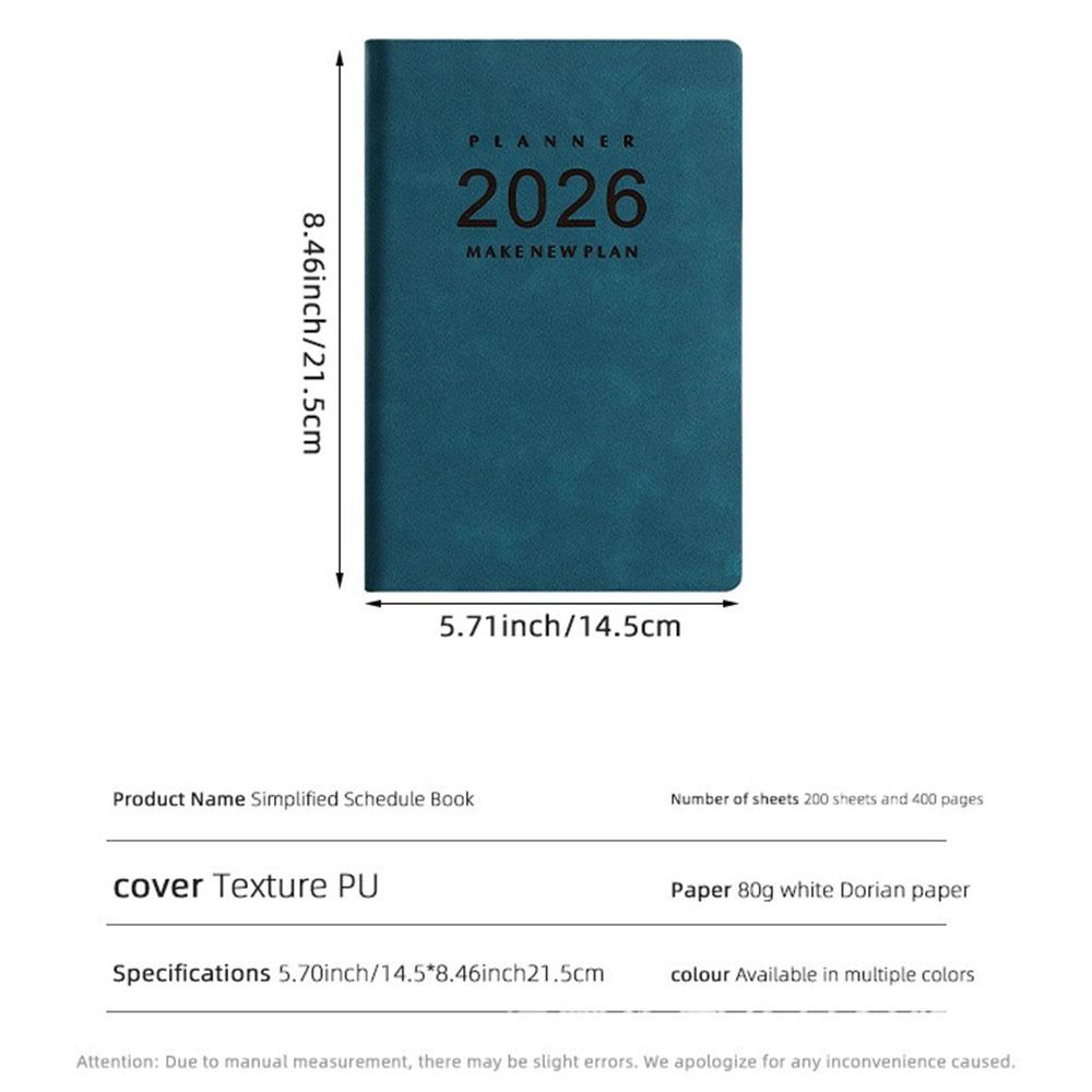 Wear-resistant A5 Daily Planner Notebook Task Priority Year Planner Notepad  Agenda Planning
