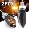 LED Turn Signal Light Super Bright 2pcs Motorcycle Mini Universal Led Motorbike Lampe Amber Blinker LED Indicators Light