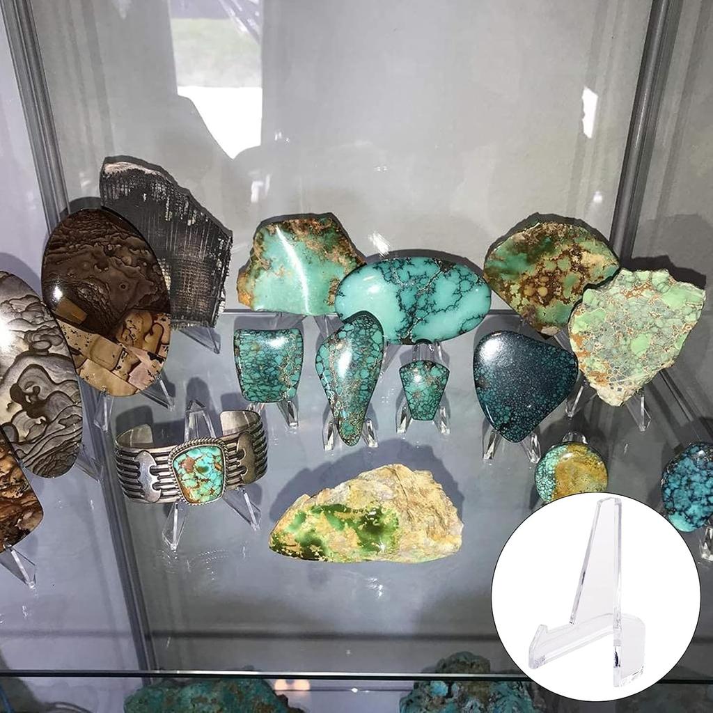 10pcs Crystal Clear Acrylic Display Rack Small Size Light Weight Stand For Commemorative Holder