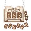 Book Read Tracker Wooden Annual Read Tracker Display Tracks Books Text Sturdy Book Shelf Decoration Gift For Book Lovers Readers