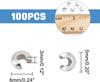 304 Stainless Steel Crimp Beads Covers, with Bead Container, Stainless Steel Color, 5mm In Diameter, About 100pcs/box
