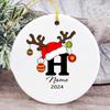 Personalized Christmas Ceramic Ornament Custom Name Family Party Decoration 2025 Family Keepsake Ornament Tree Decor